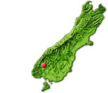 South Island map showing Te Anau
